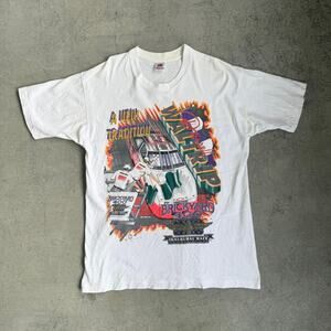 Vintage 90s Nascar  Brickyard 400 Darrell Waltrip Inaugural Race Graphic T Shirt